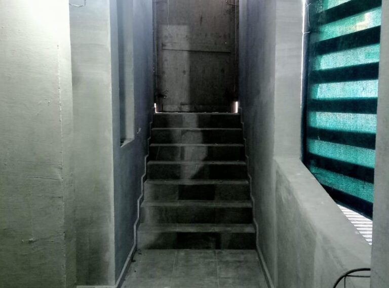 Finalization of pedestrian access cleaning and preparation for access door installation