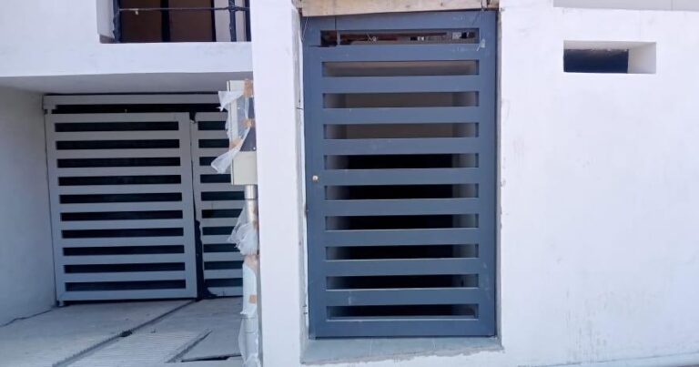 The installation of the pedestrian access door is completed