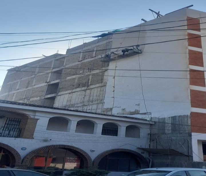 Progress on the left side facade