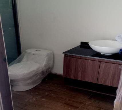 Installation of bathroom equipment in unit 401