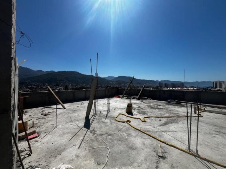 We begin cleaning the rooftop area